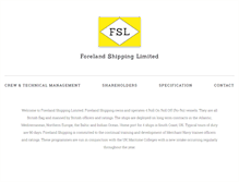 Tablet Screenshot of foreland-shipping.co.uk